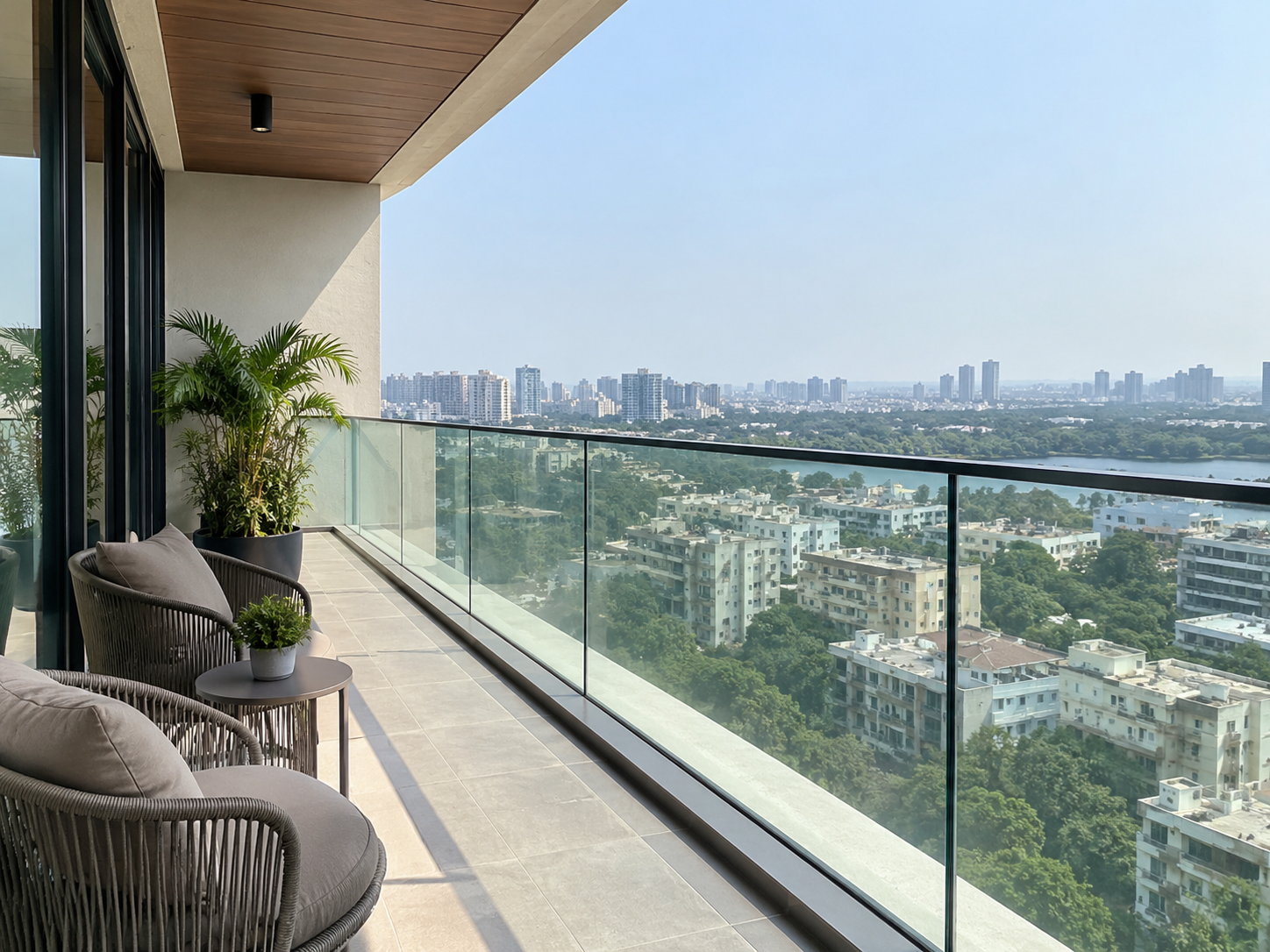 Glass Railing for Balcony Hyderabad – Modern Balcony Glass Railing
