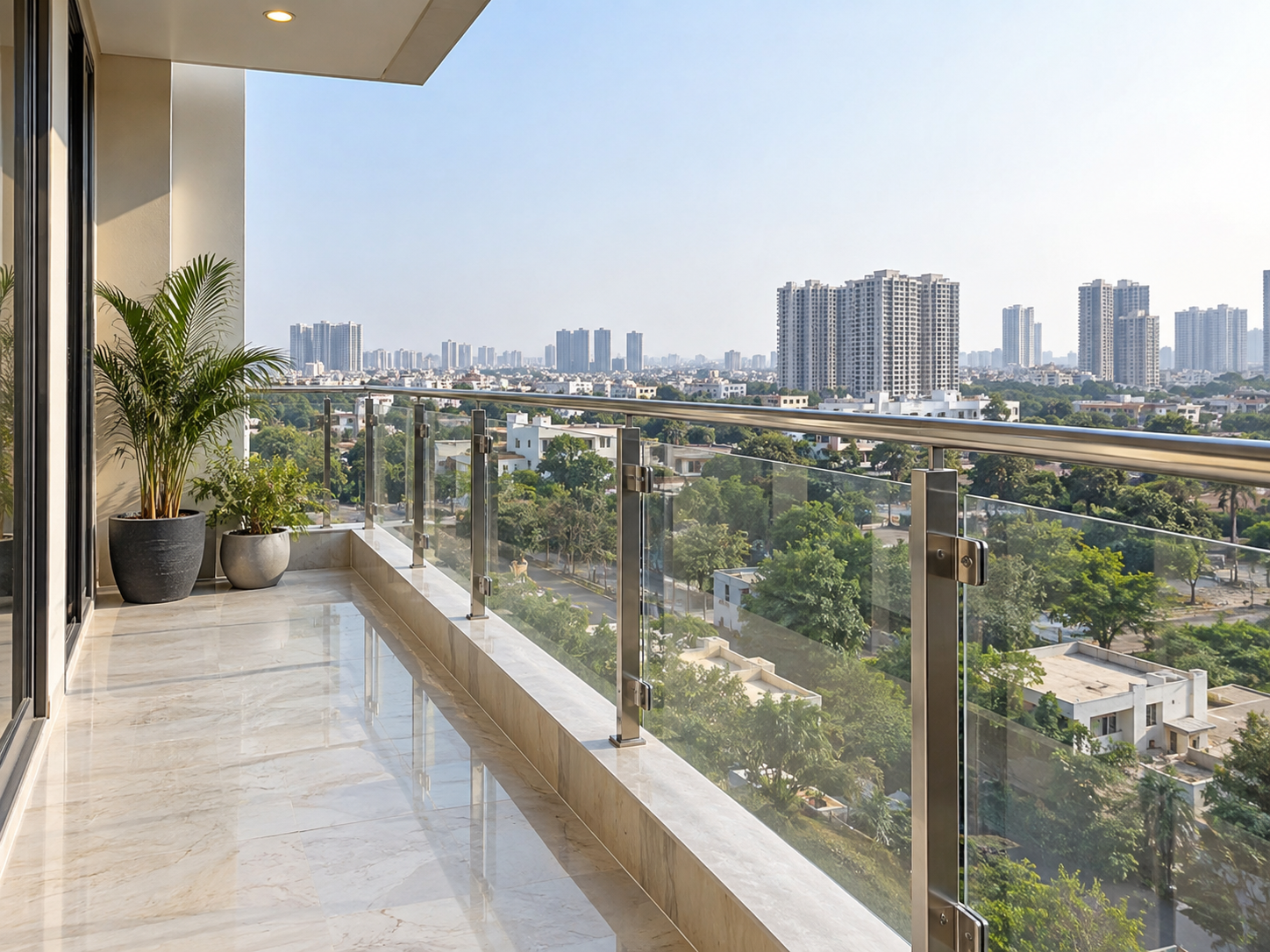 Stainless Steel Glass Railing for Balcony Hyderabad